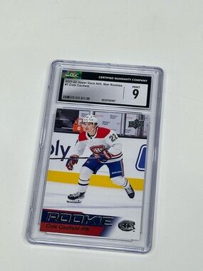 Upper Deck Cole Caufield Rookie Card (CGC Mint 9)